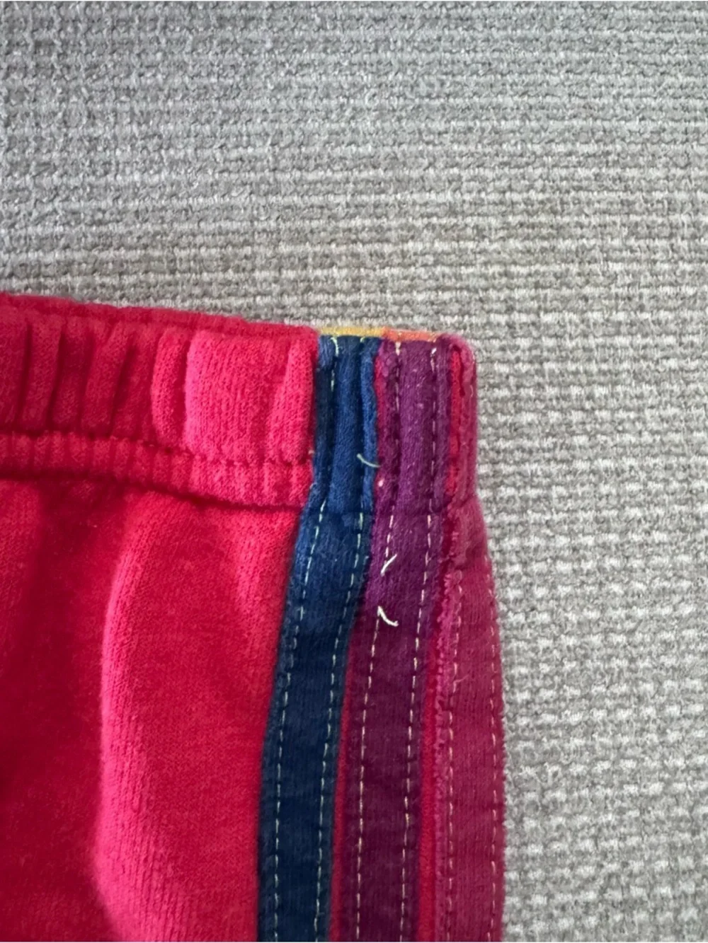 Aviator Nation Kids Red Sweatpants with Yellow Side Stripe 14